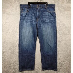 Levis 569 Loose Straight Mens 40x30 Blue Denim Jeans *